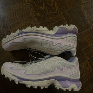 Salomon Women's Lavender and Cream Sneakers
